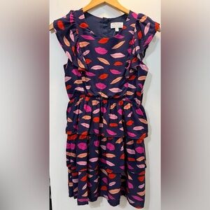 Rockets of Awesome Lips Ruffle Dress NWT Sz14